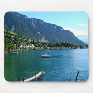 Lake Geneva in summer Mouse Mat
