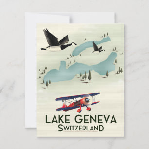 lake geneva switzerland Travel poster