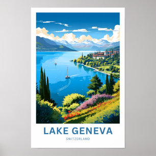Lake Geneva Switzerland Travel Print