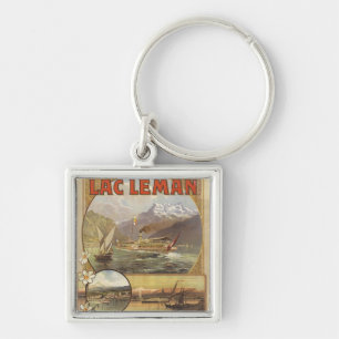 Lake Geneva Travel Key Ring