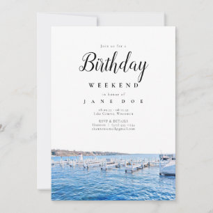 Lake Geneva Wisconsin Birthday Weekend Invitation