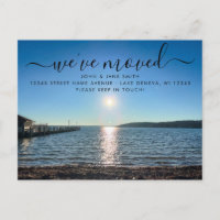 Lake Geneva Wisconsin Moving Announcement Postcard