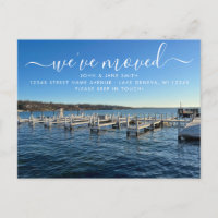 Lake Geneva Wisconsin Moving Announcement Postcard