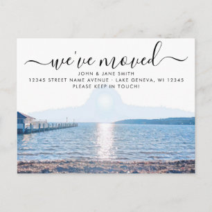 Lake Geneva Wisconsin Moving Announcement Postcard