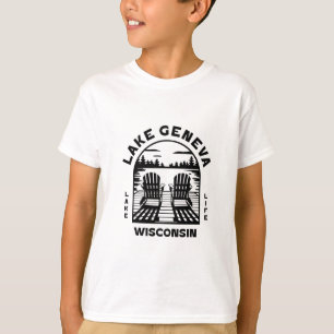 Lake Geneva Wisconsin Outdoors Vintage 3 T-Shirt