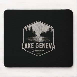 Lake Geneva Wisconsin Outdoors Vintage  Mouse Mat