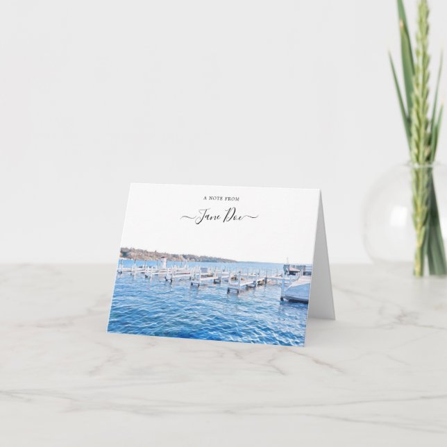 Lake Geneva Wisconsin Personalised Note Card (Front)