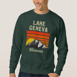 Lake Geneva Wisconsin Retro City State USA Sweatshirt