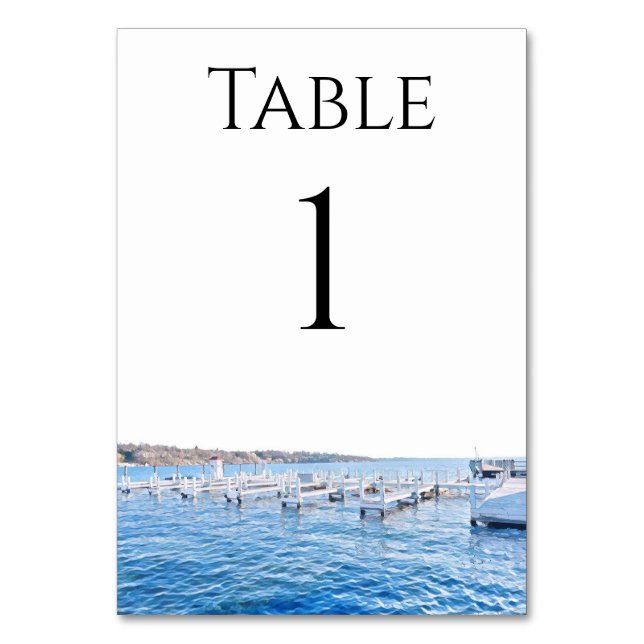 Lake Geneva Wisconsin Table Numbers (Front)
