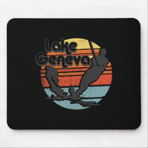 Lake Geneva Wisconsin Water Skiing Retro Vintage G Mouse Mat