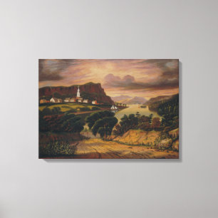 Lake George and the Village of Caldwell Canvas Print