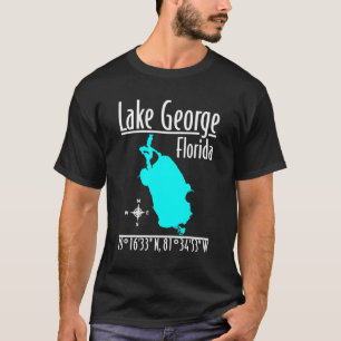 Lake George Florida Map Coordinates T-Shirt