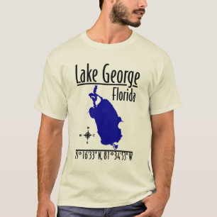Lake George Florida Map Coordinates T-Shirt