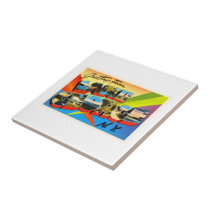 Lake George New York NY Vintage Travel Souvenir Tile
