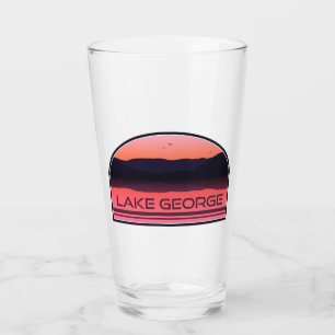 Lake George New York Red Sunrise Glass