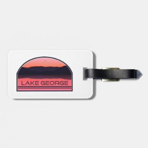 Lake George New York Red Sunrise Luggage Tag