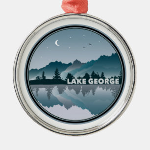 Lake George New York Reflection Metal Tree Decoration