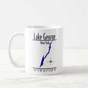 Lake George New York Two-Sided Shoreline Map Mug