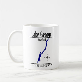 Lake George New York Two-Sided Shoreline Map Mug