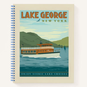 Lake George, New York Vintage Boat Notebook