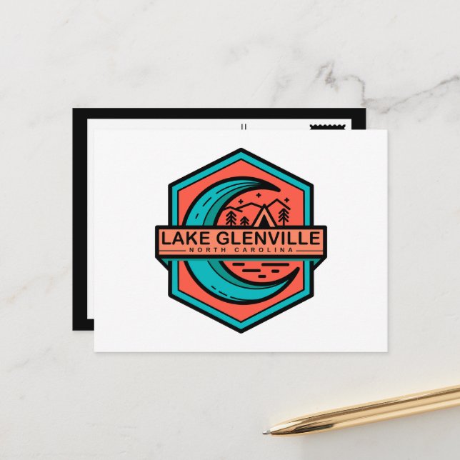 LAKE GLENVILLE moon hexa  Postcard (Front/Back In Situ)