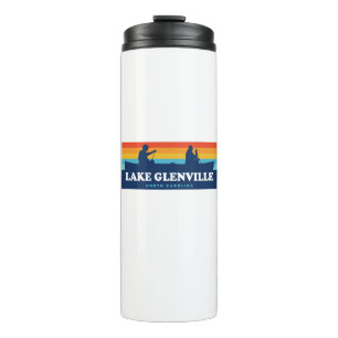 Lake Glenville North Carolina Canoe Thermal Tumbler