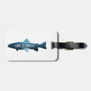 Lake Glenville North Carolina Fish Luggage Tag