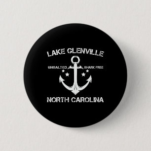 Lake Glenville North Carolina Funny Fishing Campin 6 Cm Round Badge