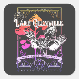 lake glenville north carolina geobird square sticker