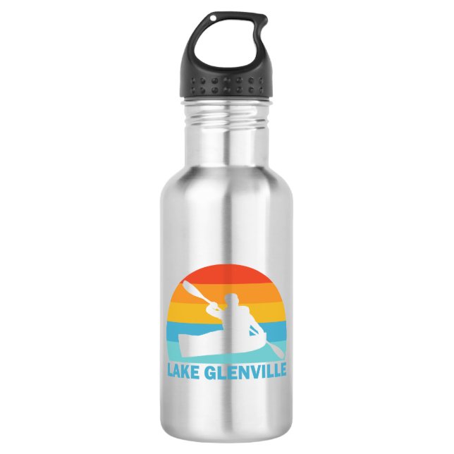 Lake Glenville North Carolina Kayak 532 Ml Water Bottle (Front)