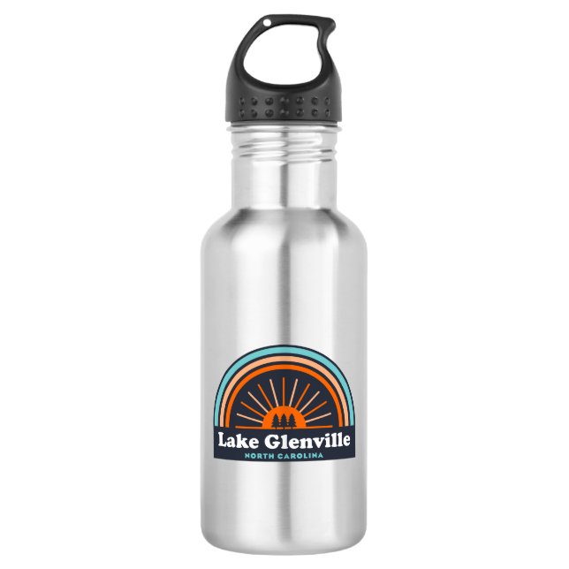 Lake Glenville North Carolina Rainbow 532 Ml Water Bottle (Front)