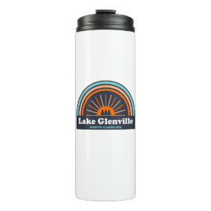 Lake Glenville North Carolina Rainbow Thermal Tumbler
