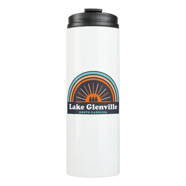 Lake Glenville North Carolina Rainbow Thermal Tumbler (Front)