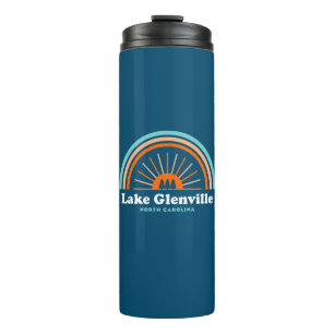 Lake Glenville North Carolina Rainbow Thermal Tumbler