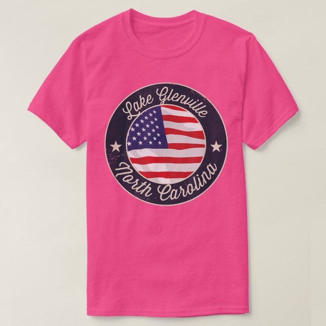 Lake Glenville - Patriotic North Carolina Souvenir T-Shirt (Design Front)