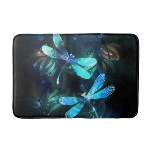 Lake Glowing Dragonflies Bath Mat
