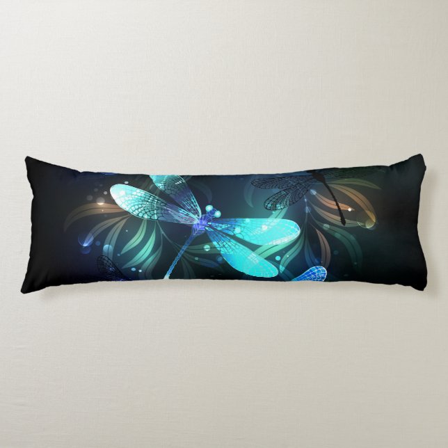 Lake Glowing Dragonflies Body Cushion (Front)