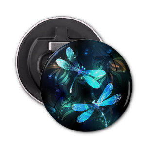 Lake Glowing Dragonflies Bottle Opener