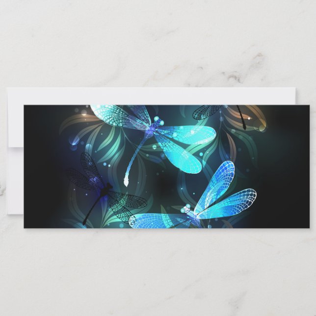 Lake Glowing Dragonflies Card (Front)