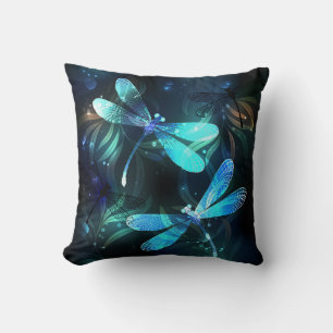 Lake Glowing Dragonflies Cushion