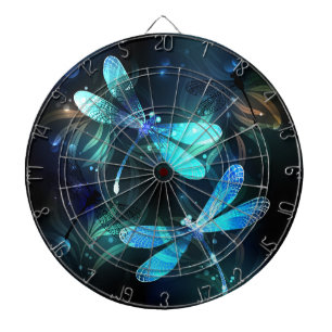 Lake Glowing Dragonflies Dartboard