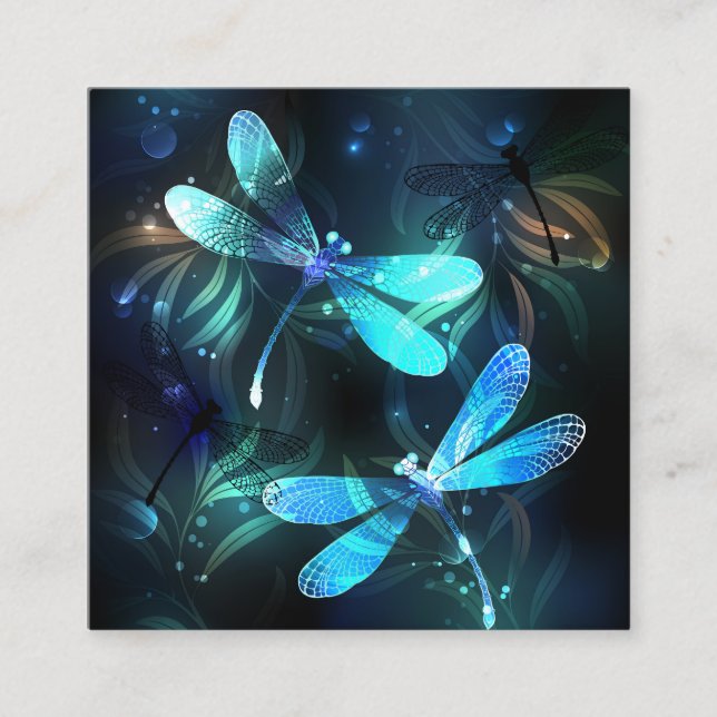 Lake Glowing Dragonflies Discount Card (Front)