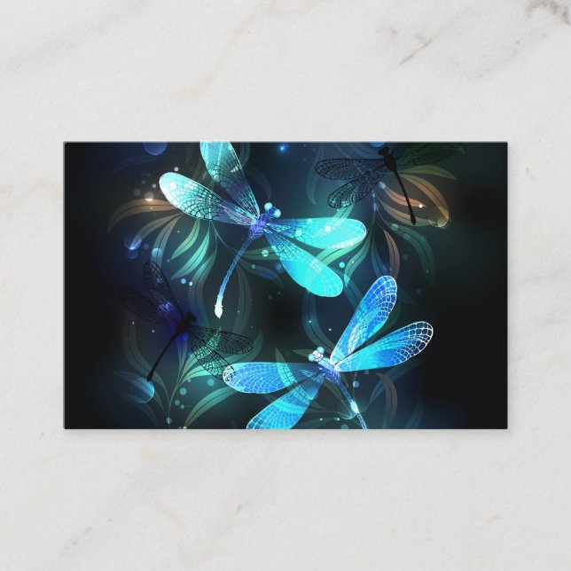 Lake Glowing Dragonflies Discount Card (Front)