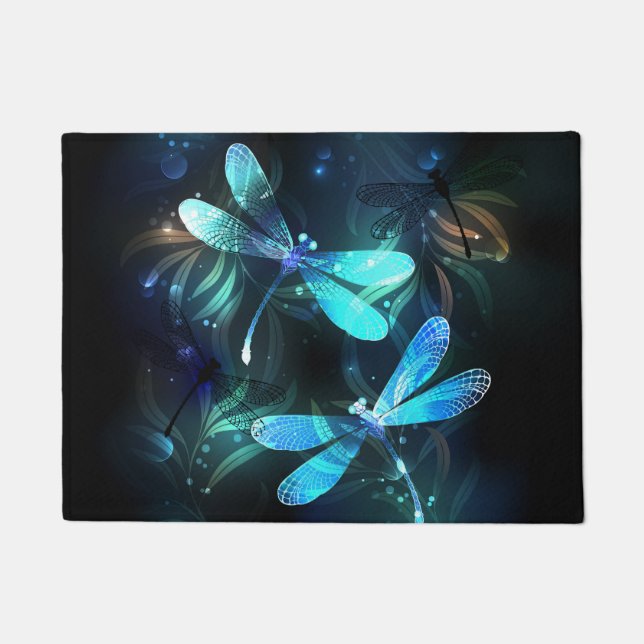 Lake Glowing Dragonflies Doormat (Front)