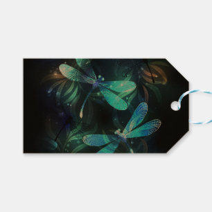 Lake Glowing Dragonflies Gift Tags