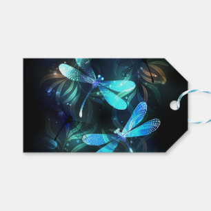 Lake Glowing Dragonflies Gift Tags