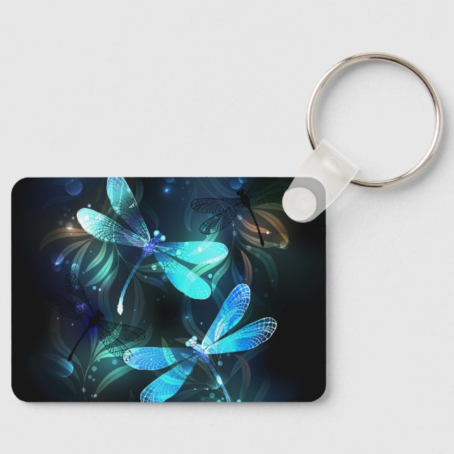 Lake Glowing Dragonflies Key Ring (Front)