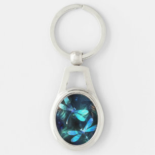 Lake Glowing Dragonflies Key Ring