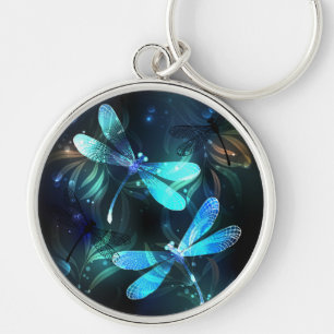 Lake Glowing Dragonflies Key Ring