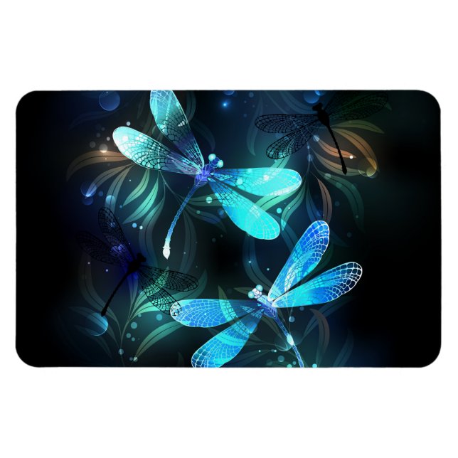 Lake Glowing Dragonflies Magnet (Horizontal)